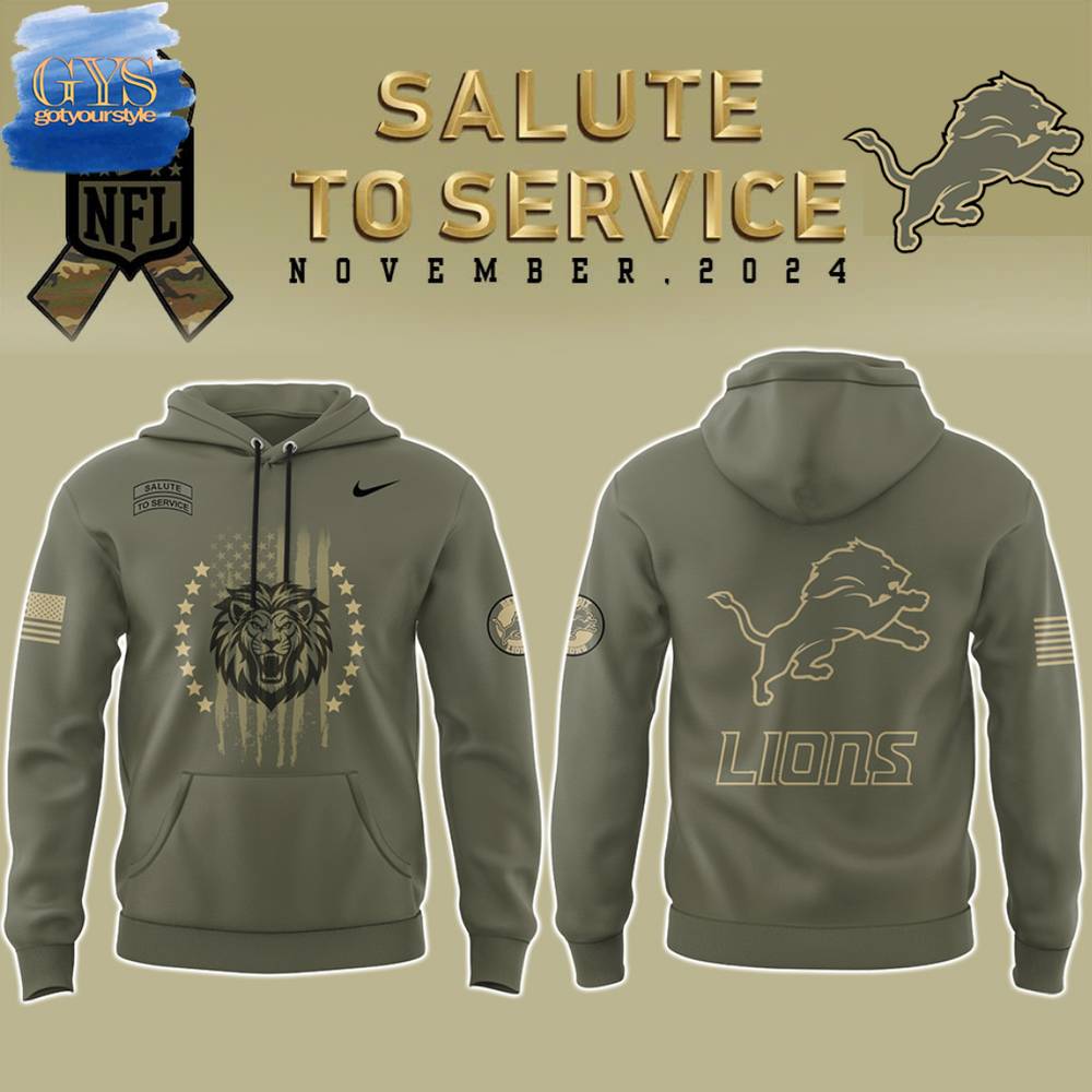 Detroit Lions Veterans Day 2024 Limited Edition Hoodie 3
