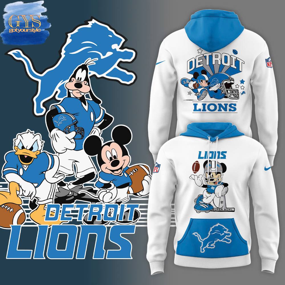 Detroit Lions x Disney Micky Mouse Limited Edition Hoodie 3
