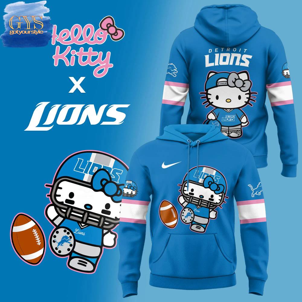 Detroit Lions x Hello Kitty Special New Edition Hoodie 1