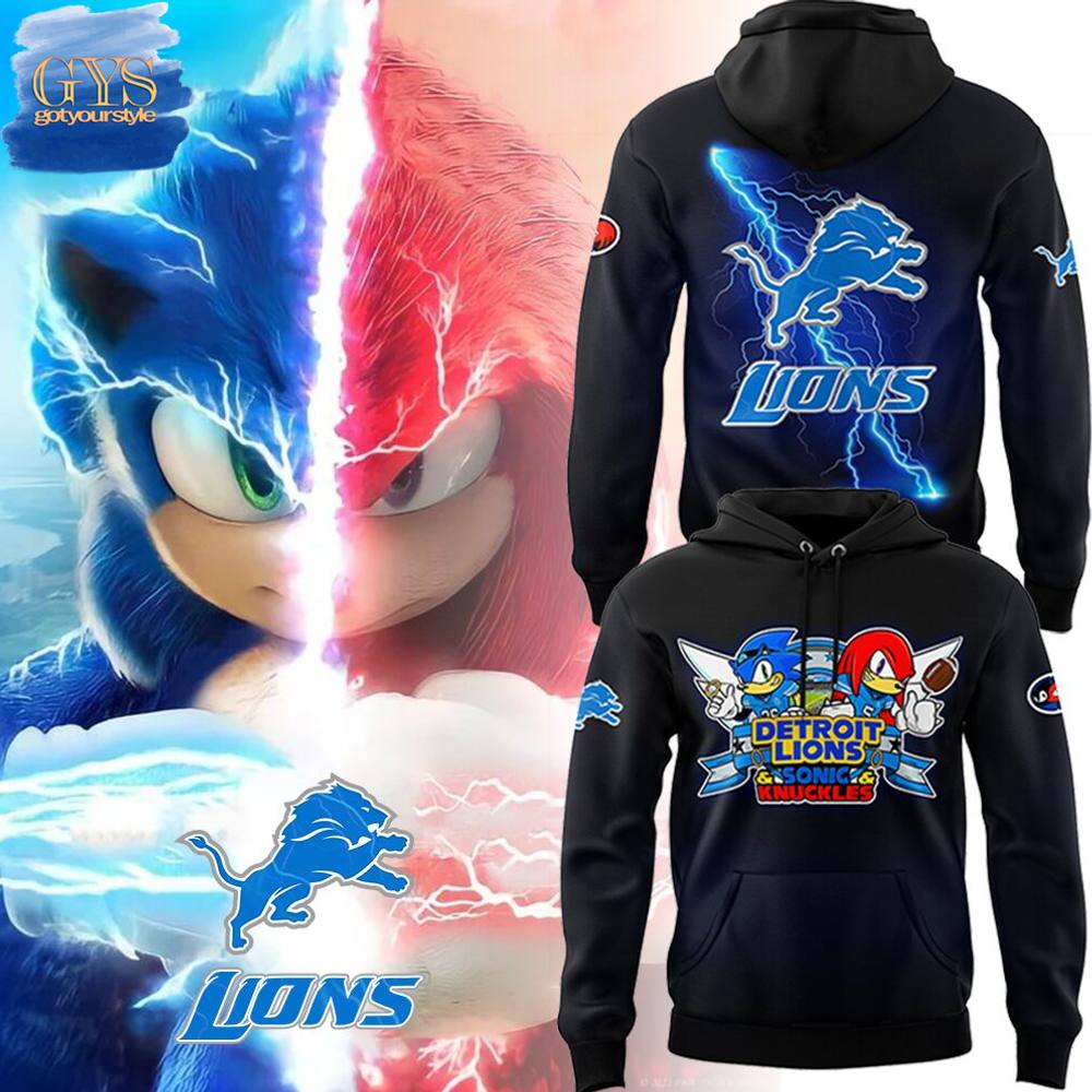 Detroit Lions x Sonic And Knuckles Limited Edition Hoodie 3