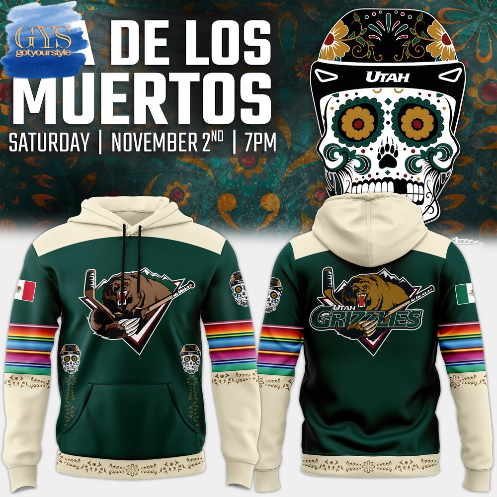 Dia De Los Muertos Night x Utah Grizzlies 2024 Hoodie 1