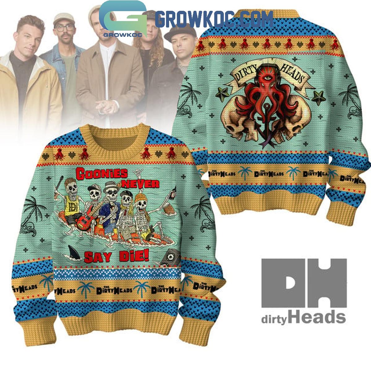 Dirty Heads Goonies Never Say Die 2024 Fan Christmas Ugly Sweater 1 sGO0V