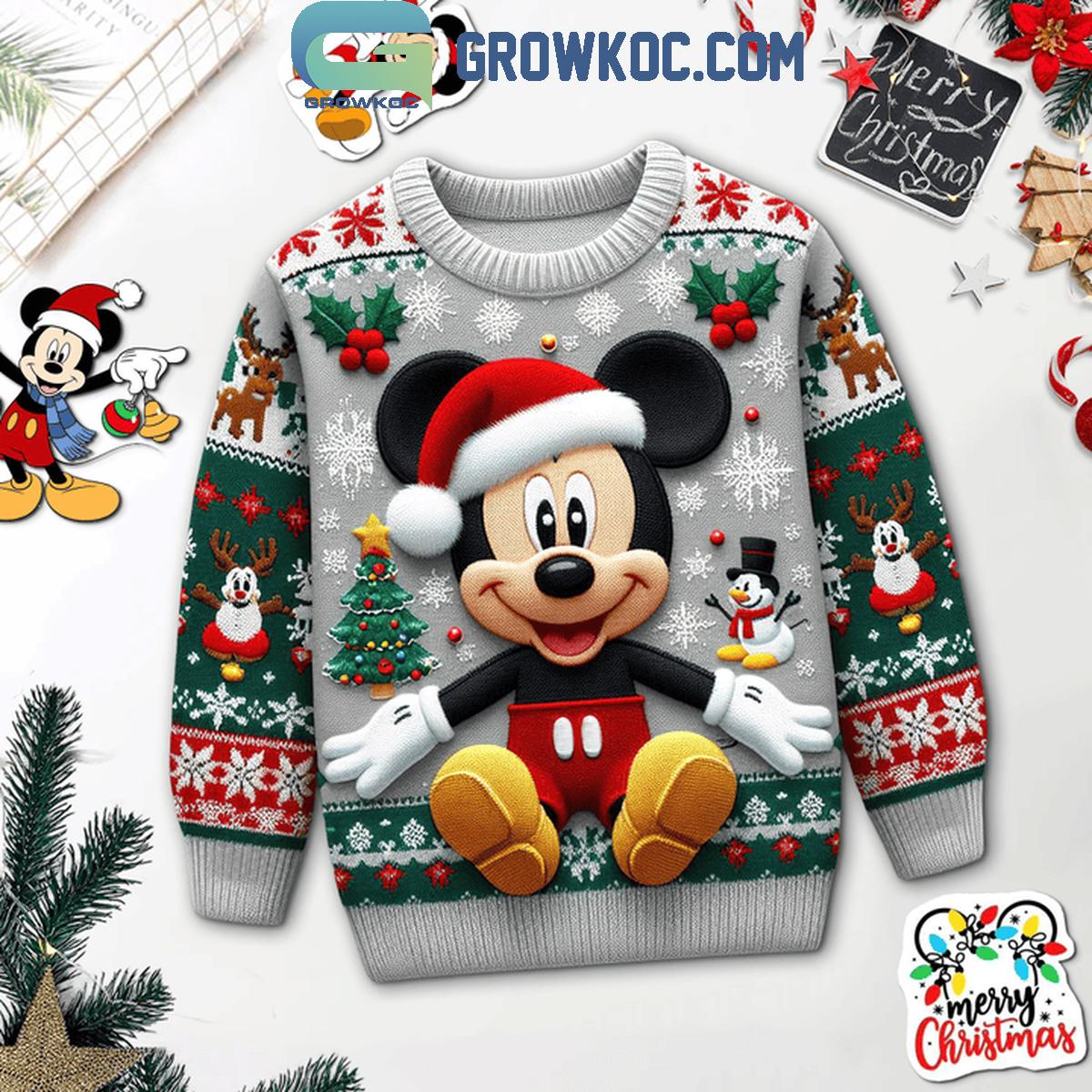 Disney Mickey Mouse Celebrating Christmas Ugly Sweater 1 QYGmw