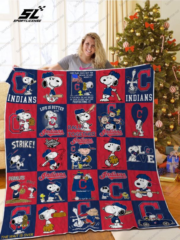Disney Snoopy Cleveland Indians Quilt Blanket Bedding Set 0 Disney Snoopy Cleveland Indians Quilt Blanket Bedding Set 0