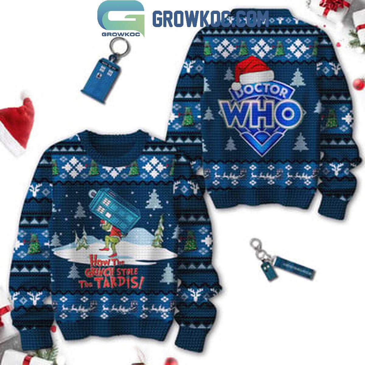 Doctor Who How The Grinch Stole The Tardis Christmas 2024 Ugly Sweater 1 dLY1A