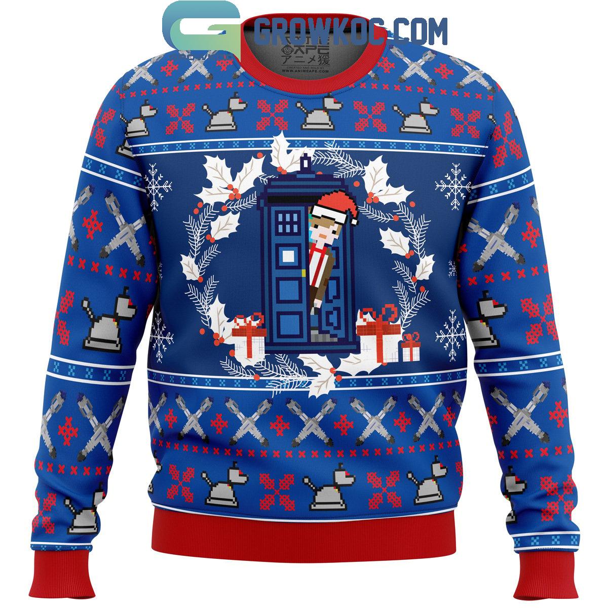 Doctor Who Tardis Christmas Ugly Sweater 1 Pj7aN