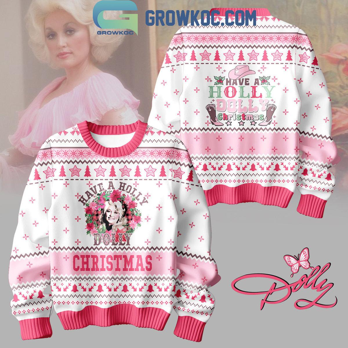 Dolly Have A Holly Dolly Parton Christmas 2024 Ugly Sweater 1 wmjEM