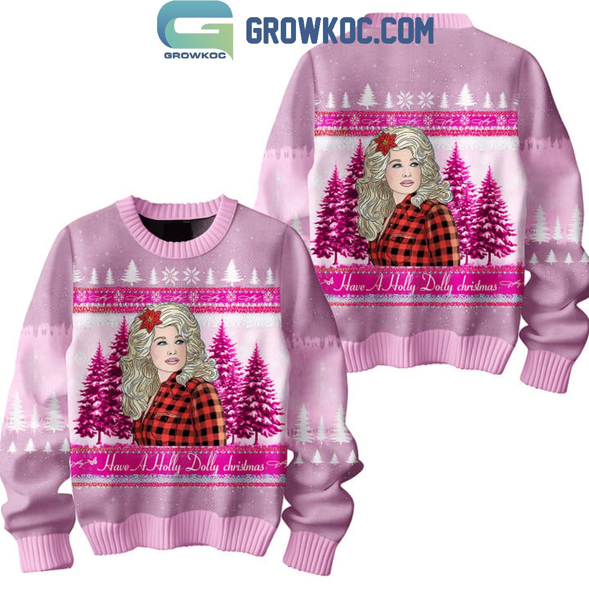 Dolly Parton Noel Have A Holly Dolly Christmas Ugly Sweater 1 455ke