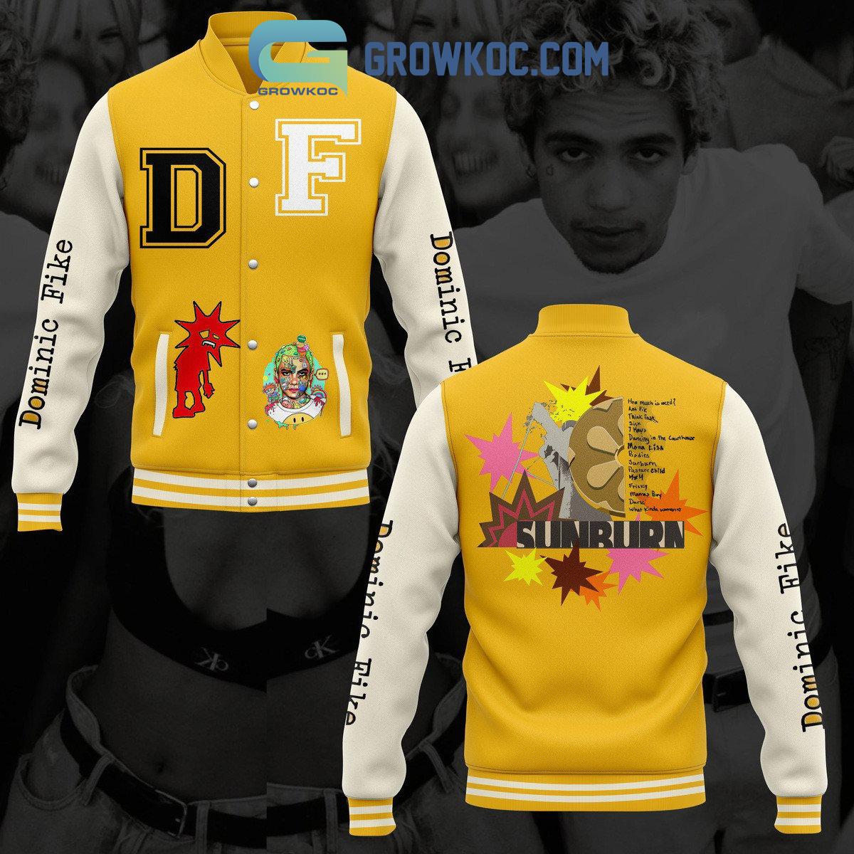 Dominic Fike Sunburn Baseball Jacket2B1 OM1Ea