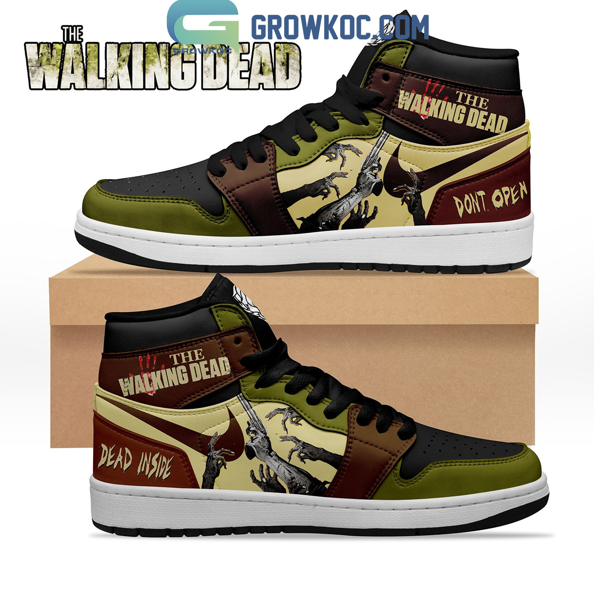 Dont Open The Walking Dead Inside Air Jordan 1 Shoes2B1 KkiUB