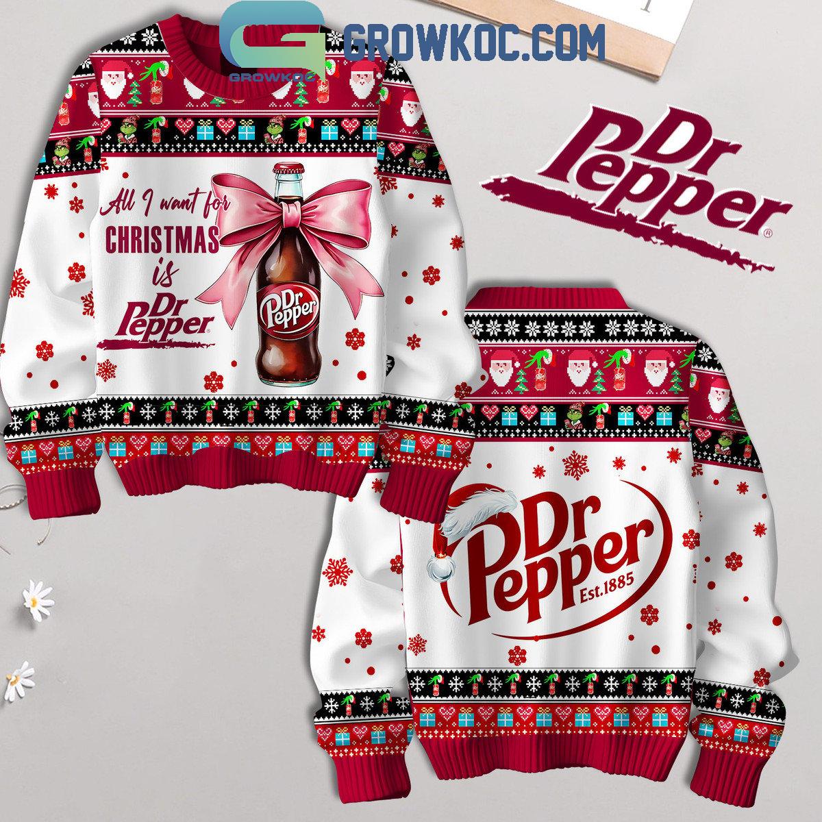 Dr. Pepper All I Want For Christmas 2024 Dr. Pepper Ugly Sweater 1 olyPa