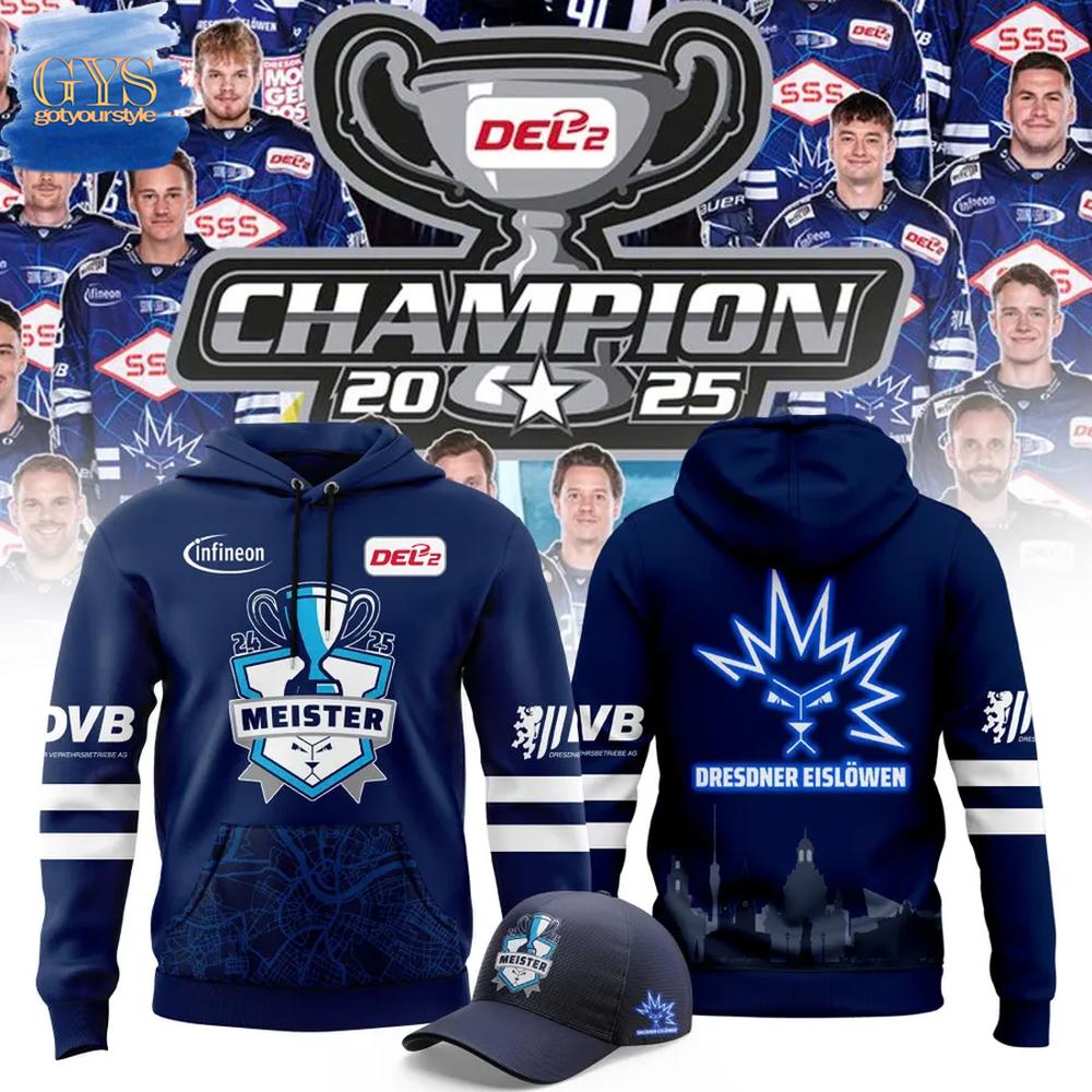Dresdner Eislwen DEL2 Meistertitel Limited Edition Hoodie 1