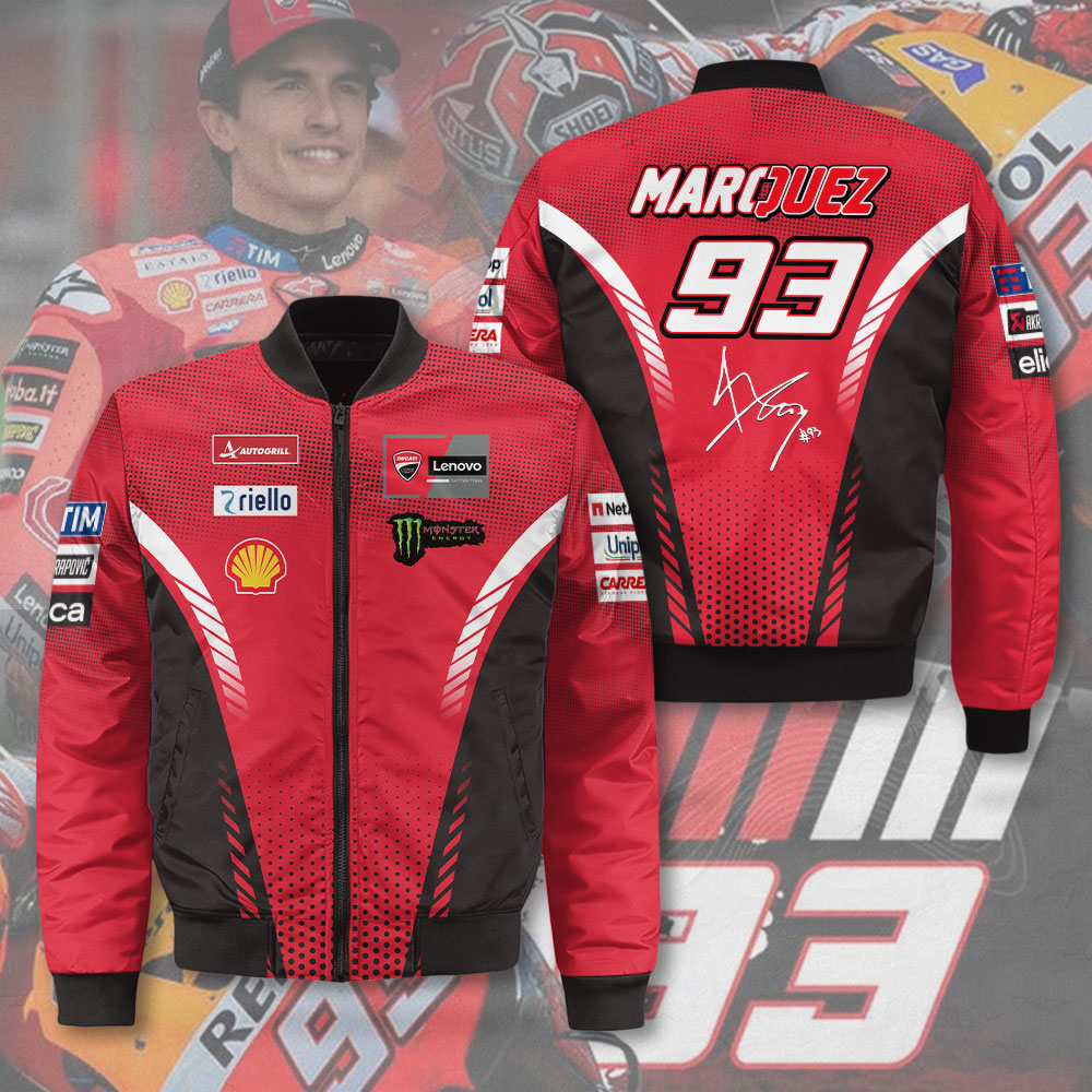 Ducati Lenovo Team x Marc Marquez 3D Bomber Jacket MAITM10657