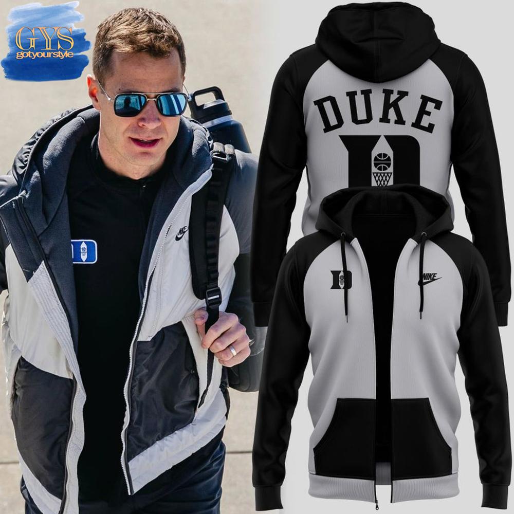Duke Mens Basketball Jon Scheyer Special New Zip Hoodie 1