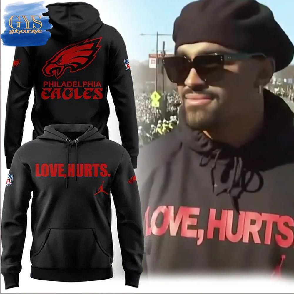 Eagles Football Love Hurts Jordan Hoodie 1