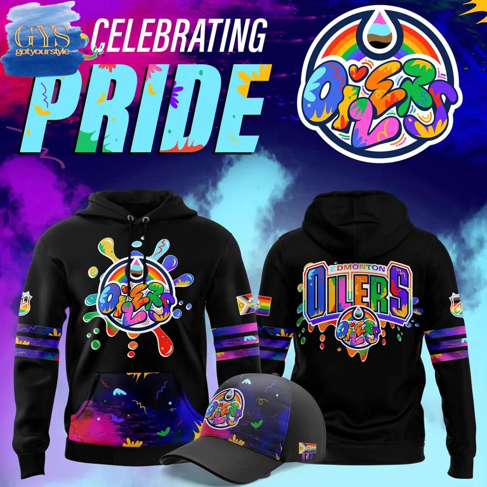 Edmonton Oilers 2025 Pride Month Limited Edition Graffiti Hoodie 1