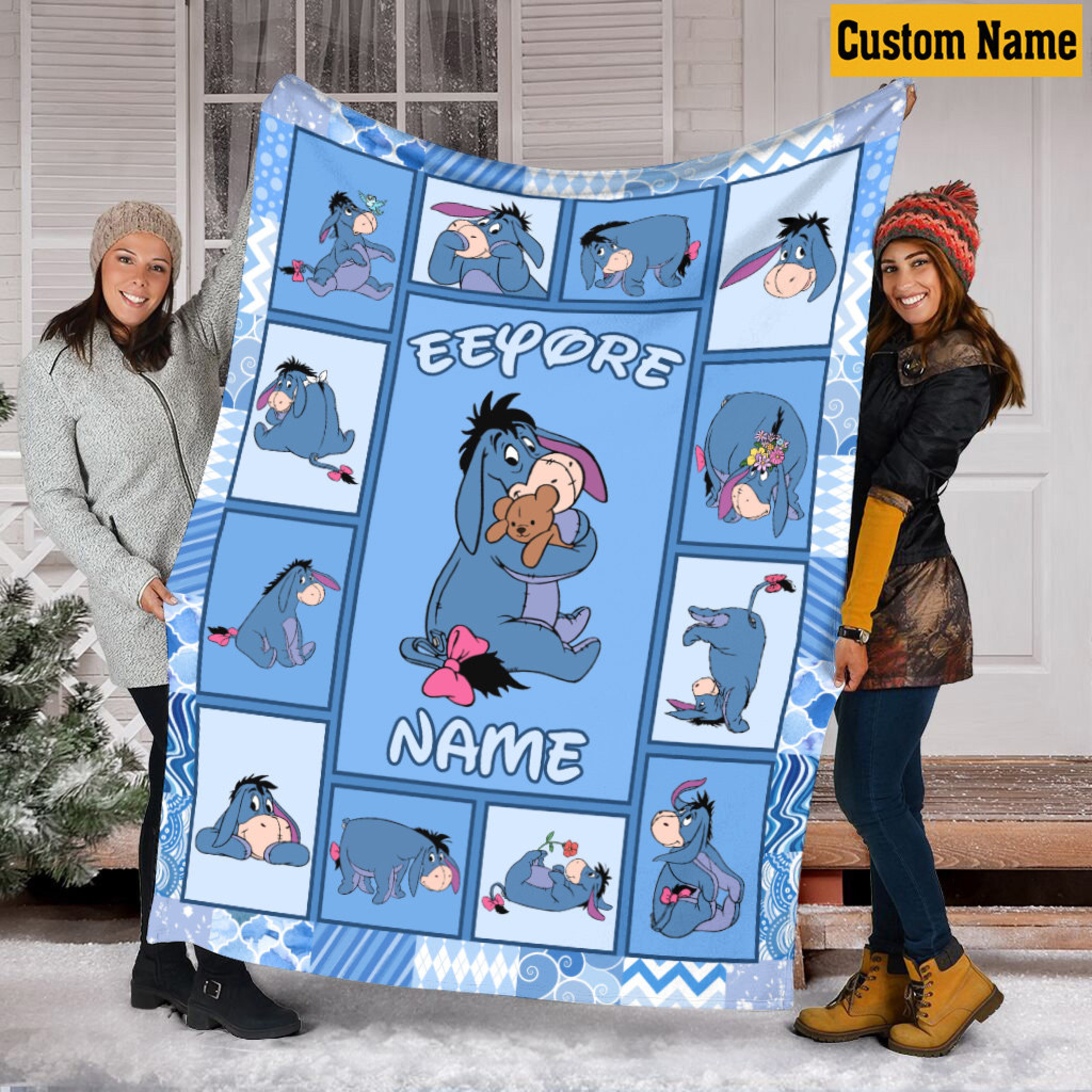 Eeyore Winnie The Pooh Fleece Sherpa Blanket Character Tigger Bedding Decor Kids Gift for Couch Sofa 0