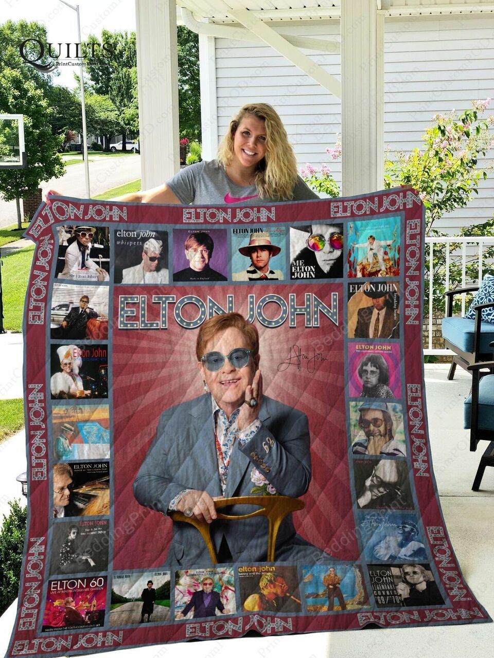 Elton John Quilt Bedding Set Blanket Gifts For Fans Birthday Christmas Music Gifts 0