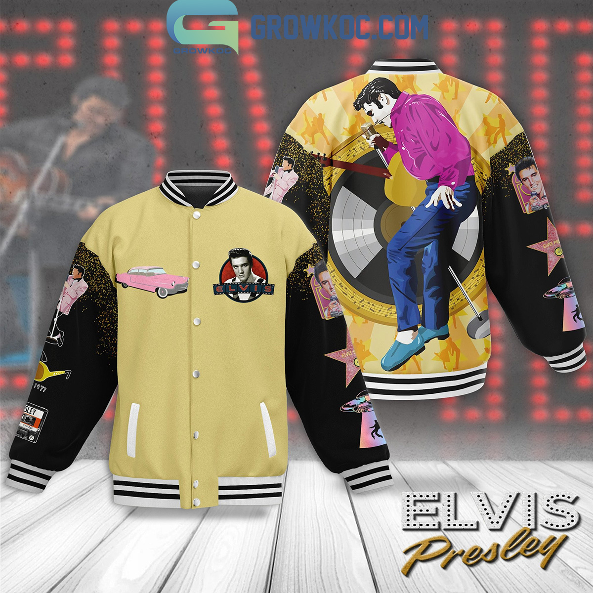 Elvis Presley A Little Less Conversation Baseball Jacket2B1 pHfdl