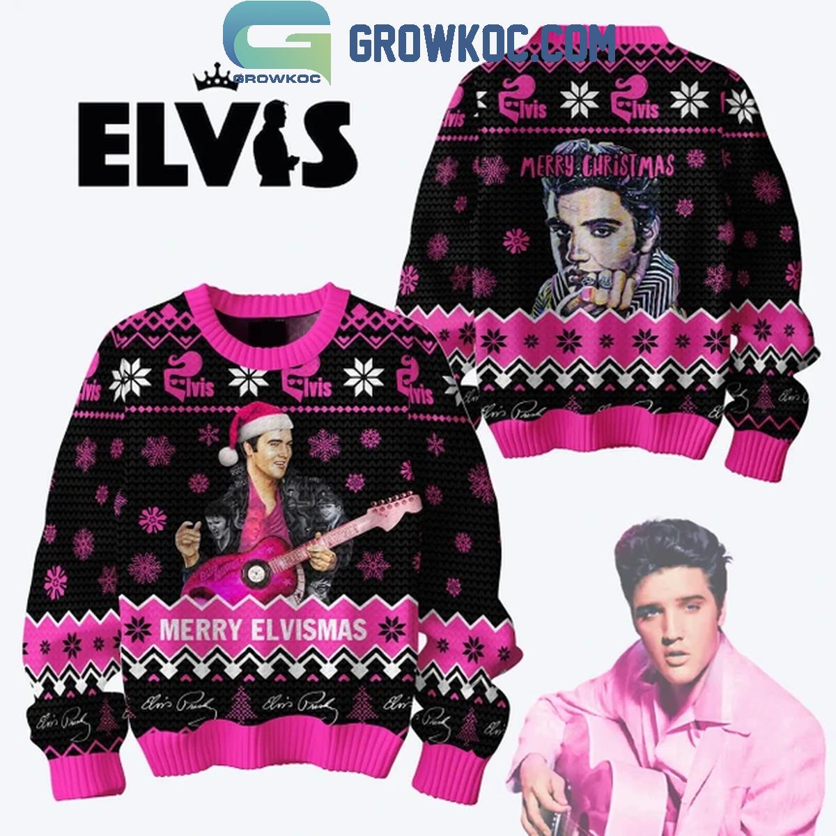 Elvis Presley Have An Elvismas Christmas Happy Holidays 2024 Ugly Sweater 1 g69S2