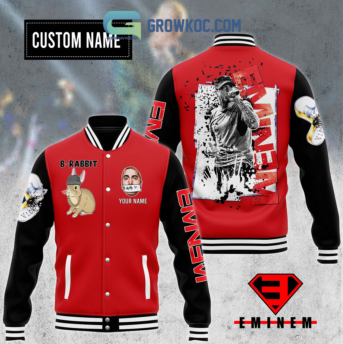 Eminem B Rabbit Love Personalized Baseball Jacket2B1 mEWJQ