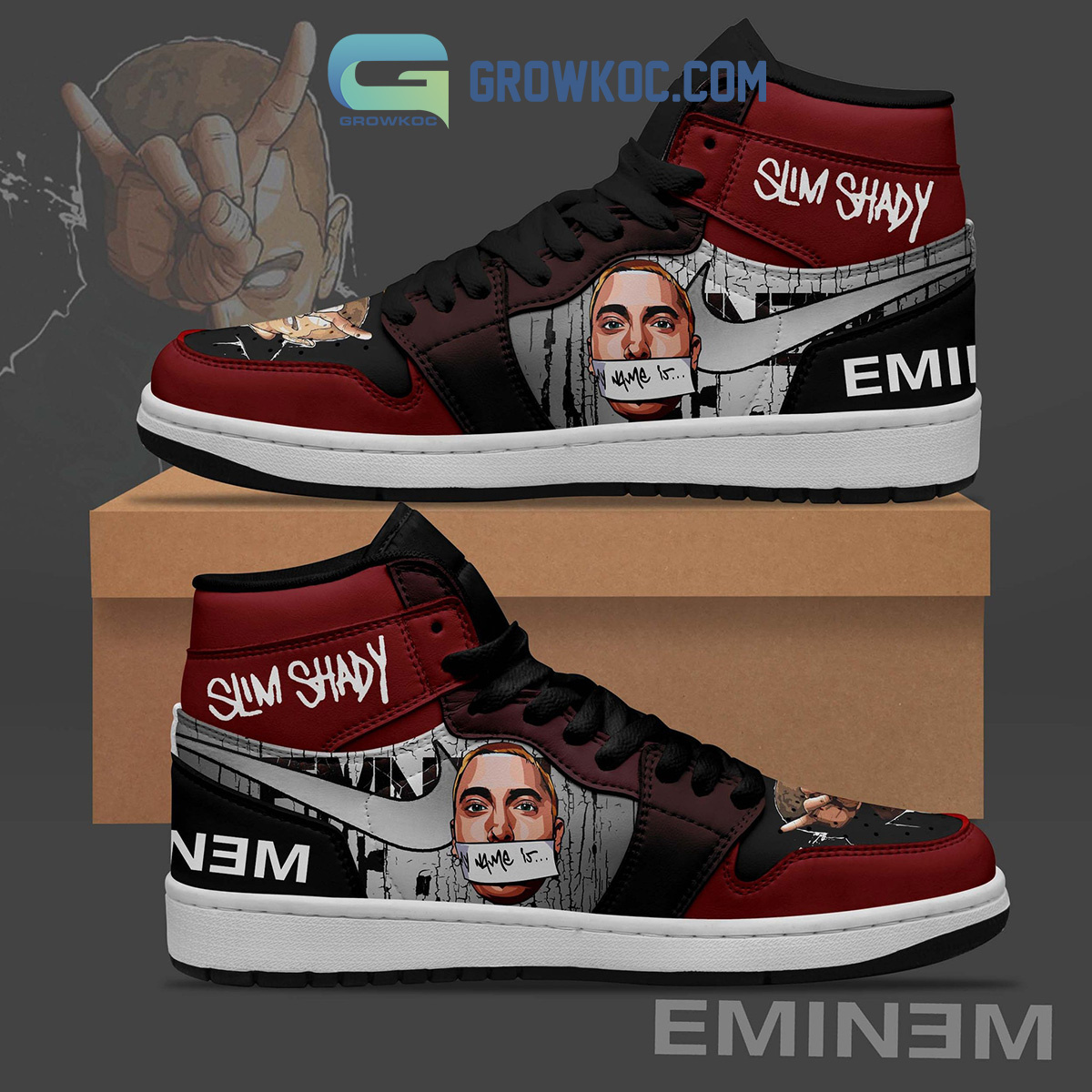 Eminem Slim Shady Air Jordan 1 Shoe2B1 pYNUb