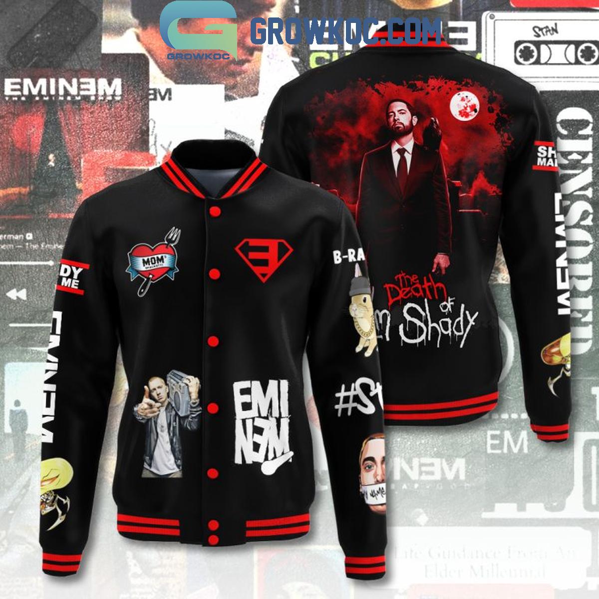 Eminem The Death Of Slim Shady 36 Years Of Memories Baseball Jacket 1 uoCg6