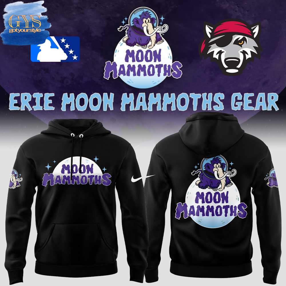 Erie Moon Mammoths Limited Edition Black Hoodie 1