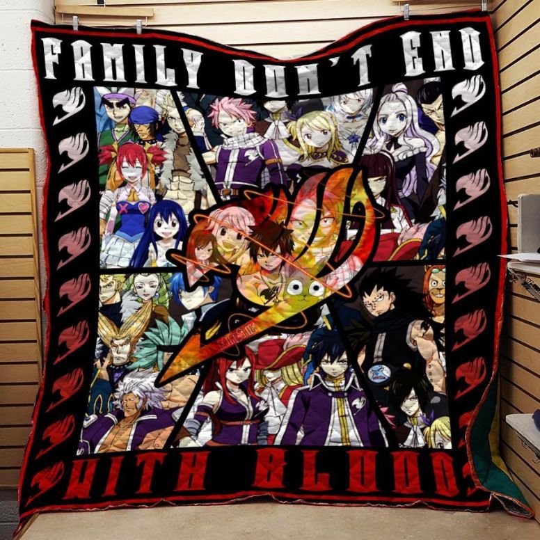 Fairy Tail Family Quilt Blanket Bedding Set For Fans Anime 0