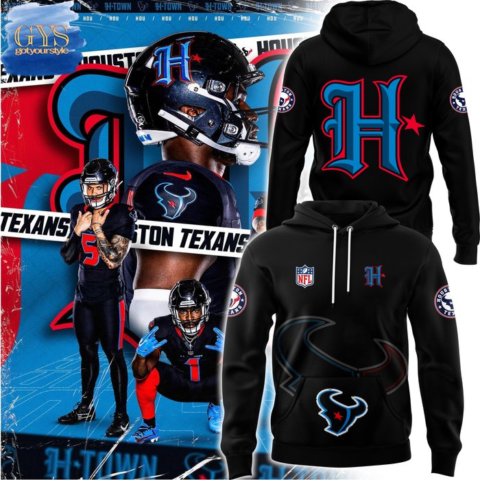 Fanatics Black Houston Texans Alternate Helmet Pullover Hoodie 1