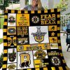 Fear The Bear Boston Bruins Collected Quilt Blanket Bedding Set 0