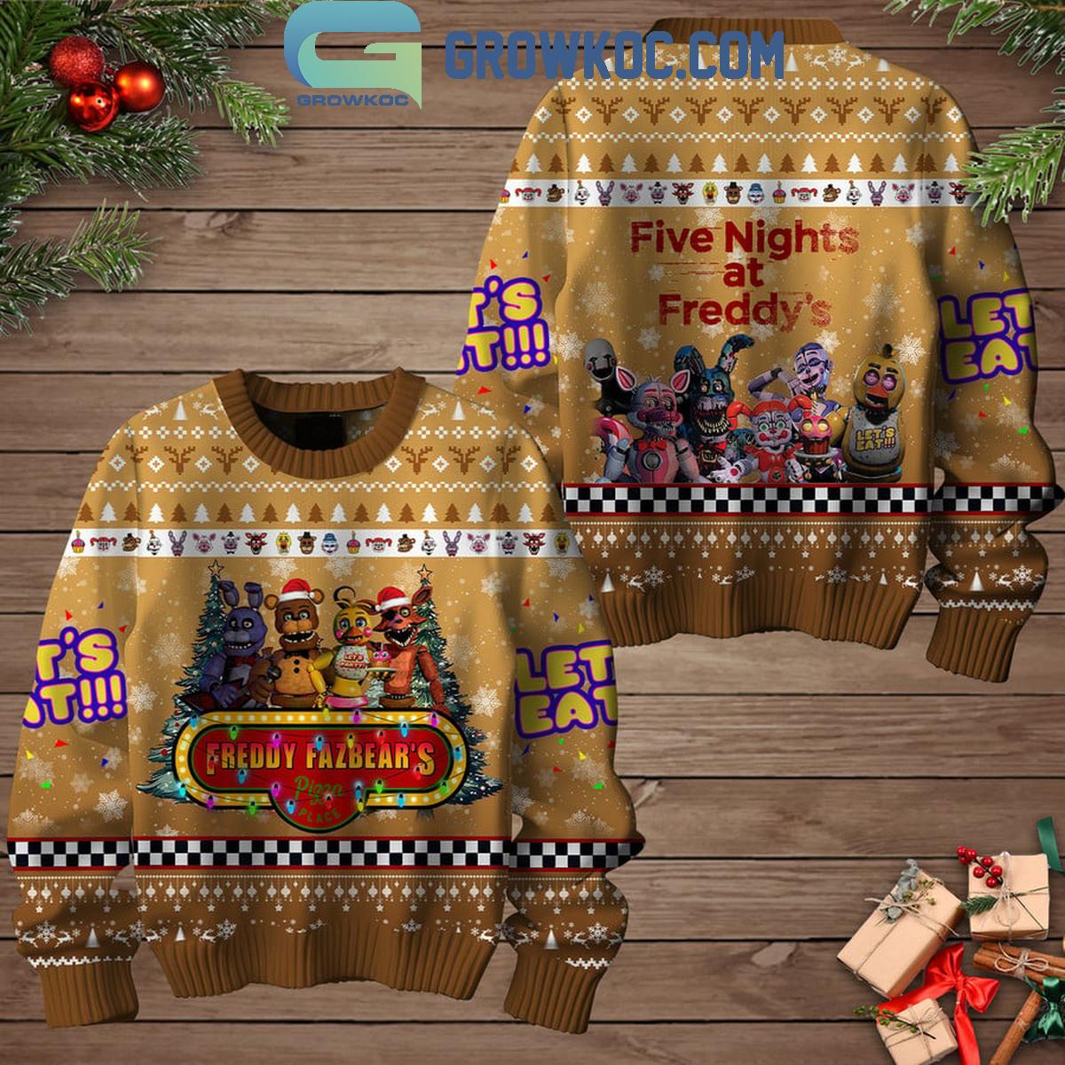 Five Night At Freddys I Survived In 2024 Christmas Ugly Sweater 1 7npl9