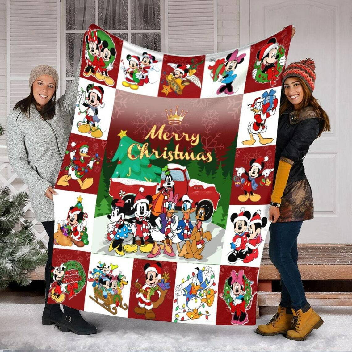 Fleece Blanket for Fan Mickey ChristmasChristmas Blanket 0