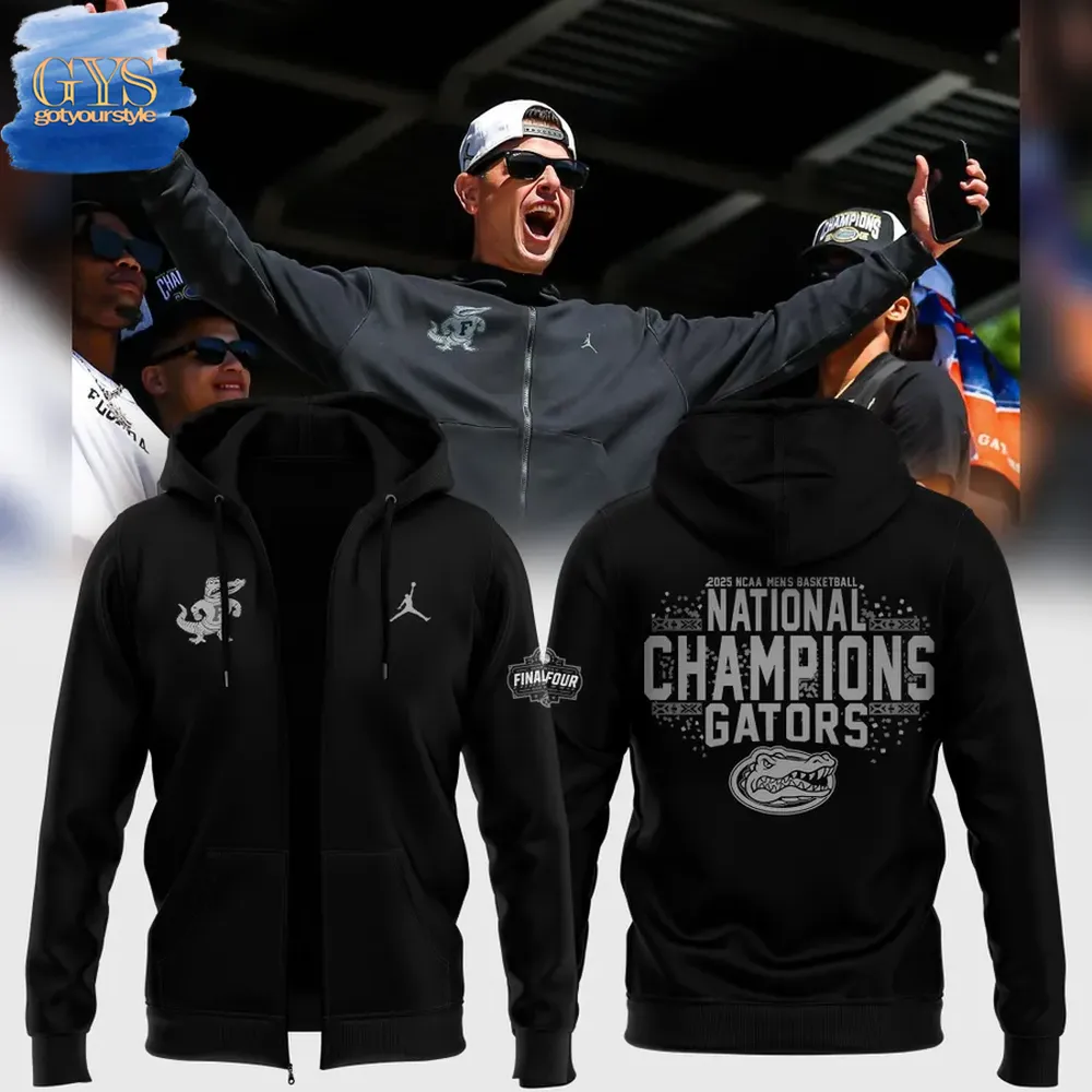 Florida Gators Basketball NATIONAL CHAMPIONS 2025 Zip Hoodie 1