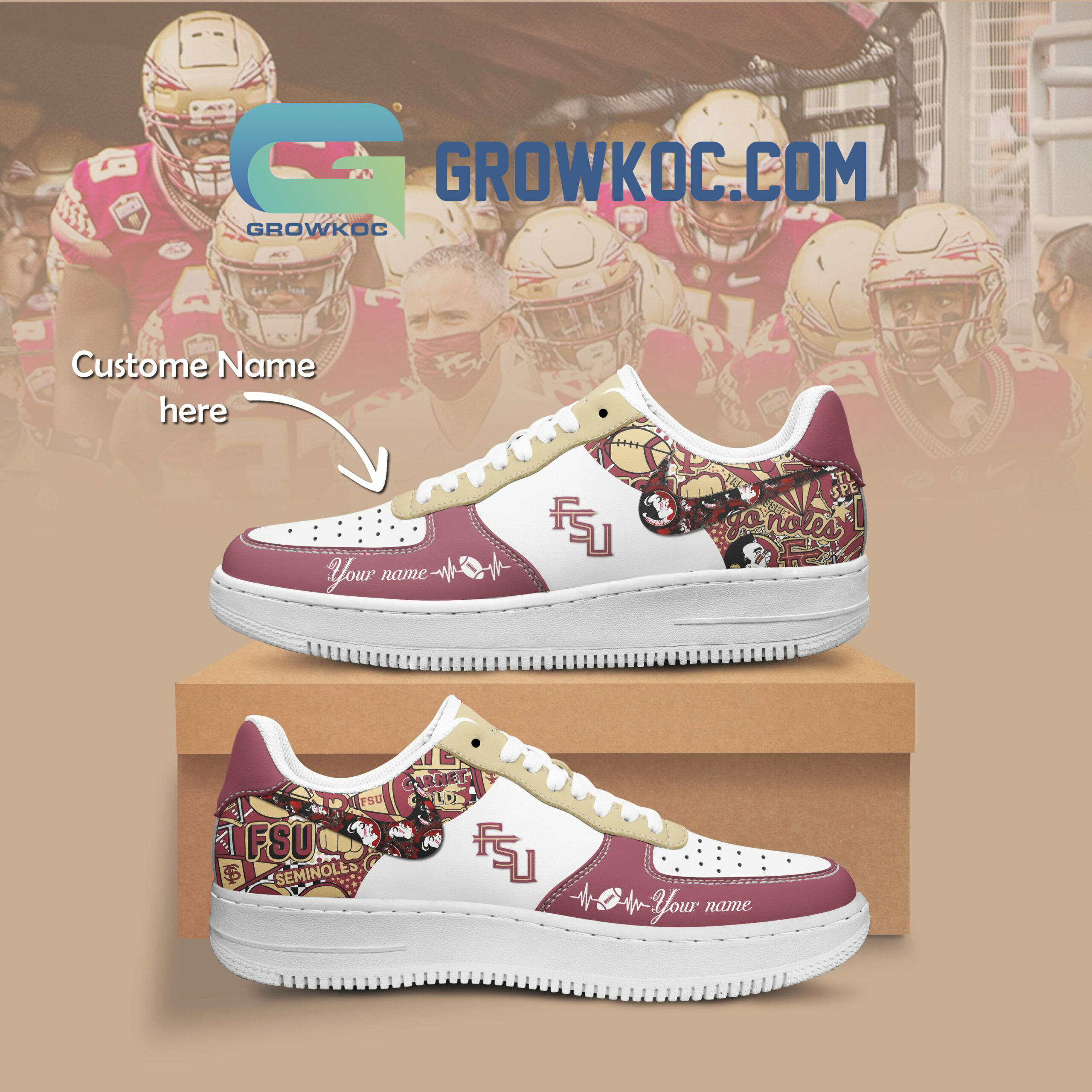 Florida State Seminoles Personalized Air Force 1 Shoes2B1 gCa1h