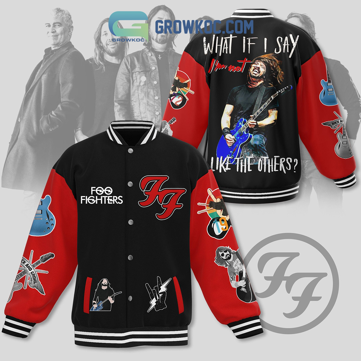 Foo Fighters Im Not Like The Others Fan Baseball Jacket2B1 p40Ge