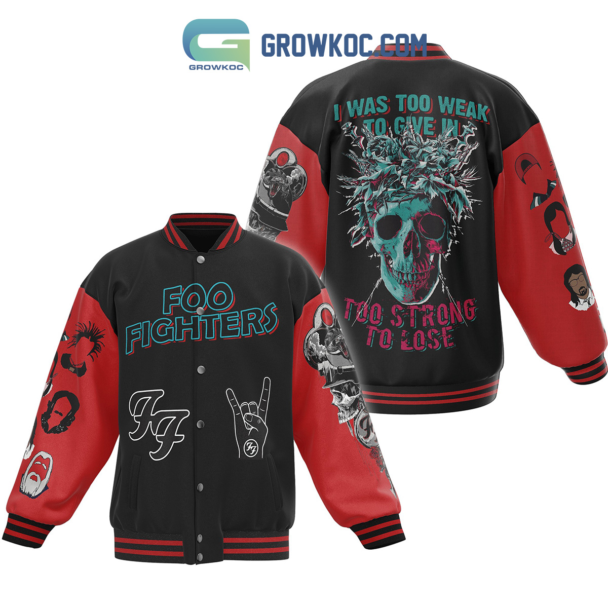 Foo Fighters Too Strong To Lose Baseball Jacket2B1 sFrJM