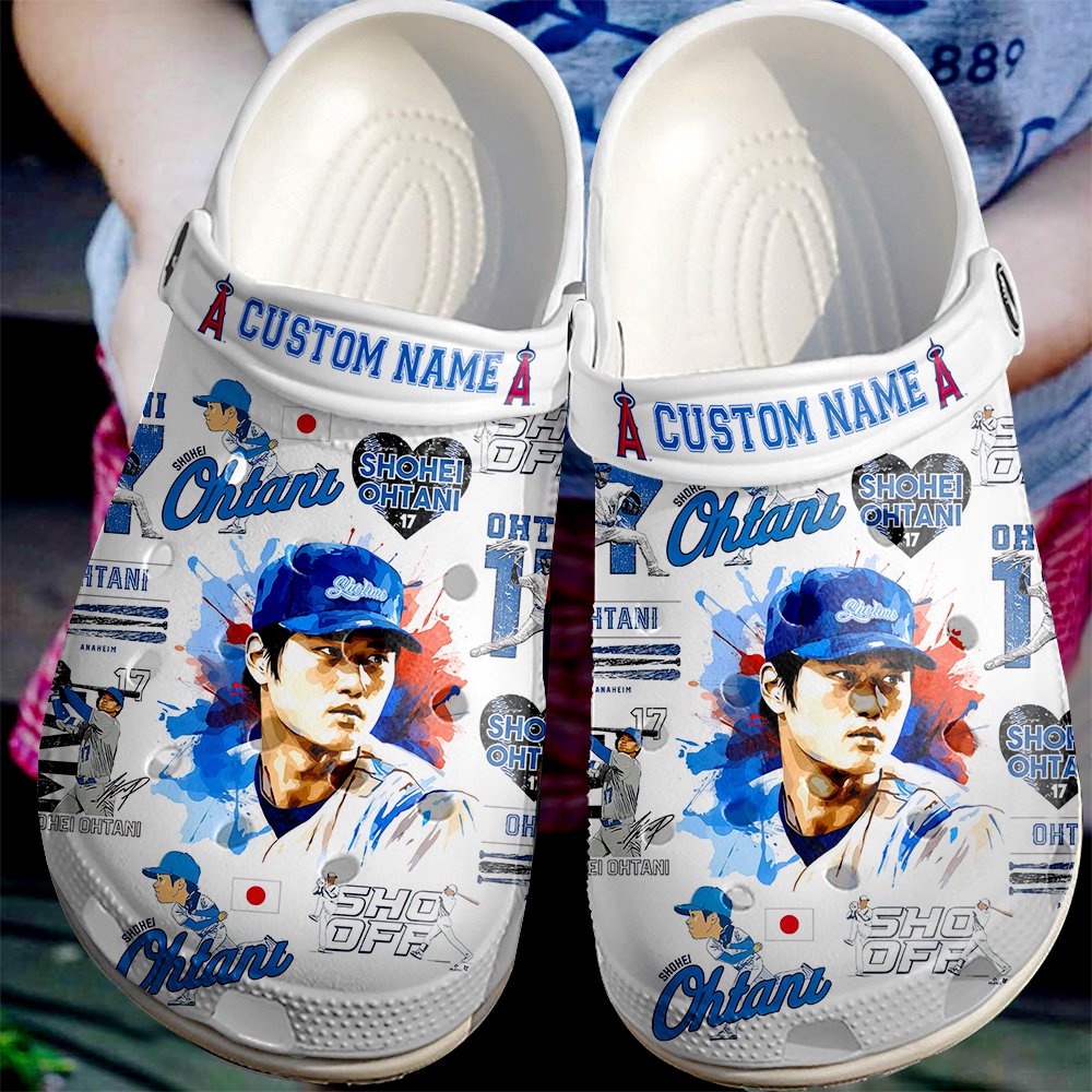 Footwearmerch Shohei Ohtani Los Angeles Dodgers MLB Sport Crocs Crocband Clogs Shoes Comfortable For Men Women and Kids 5