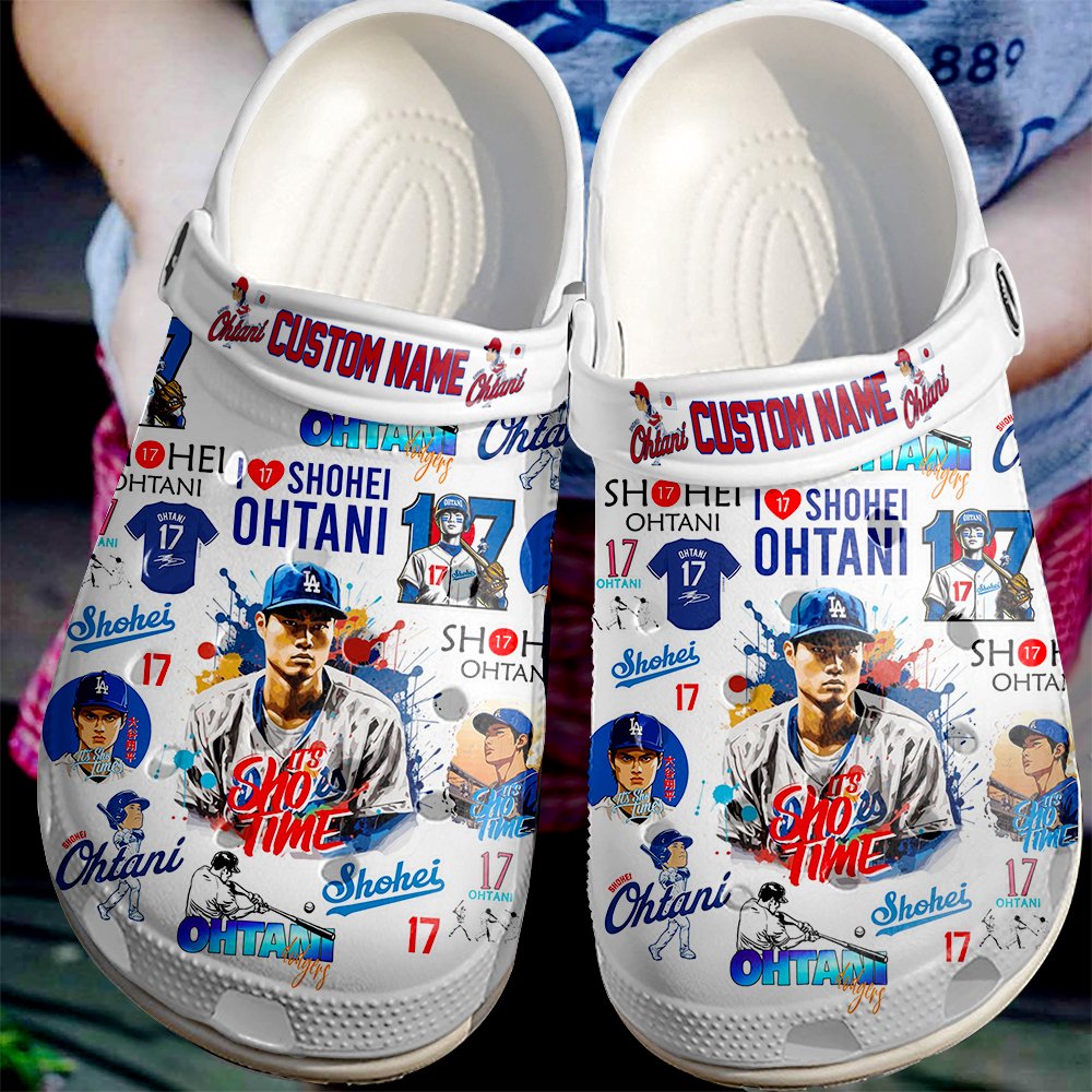 Footwearmerch Shohei Ohtani Los Angeles Dodgers MLB Sport Crocs Crocband Clogs Shoes Comfortable For Men Women and Kids