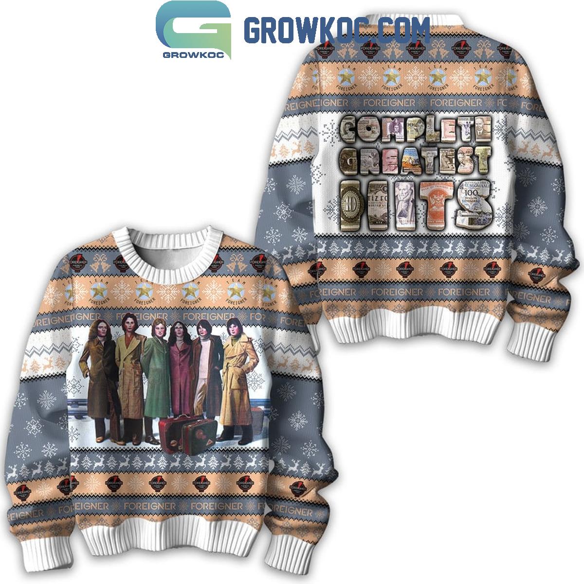 Foreigner Complete Greatest Hits Christmas 2024 Ugly Sweater 1 XSNZG