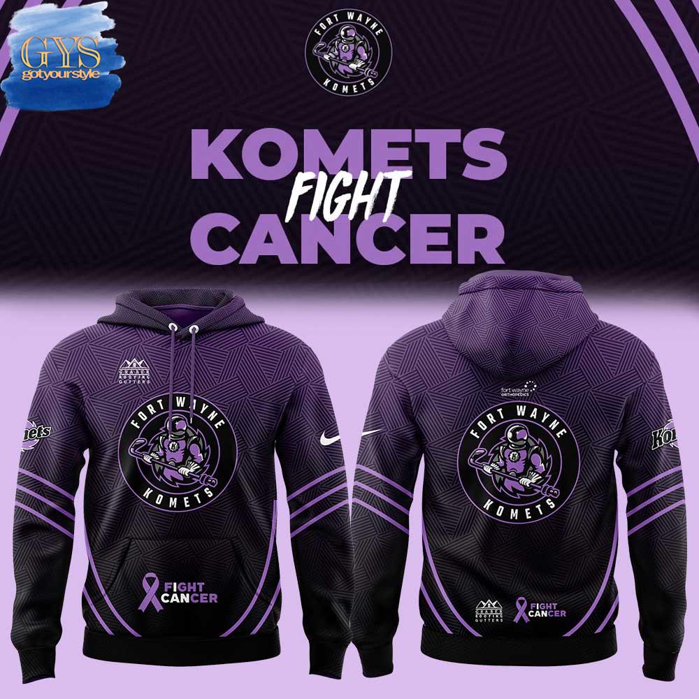 Fort Wayne Komets Fight Cancer Night Limited Edition Hoodie 1