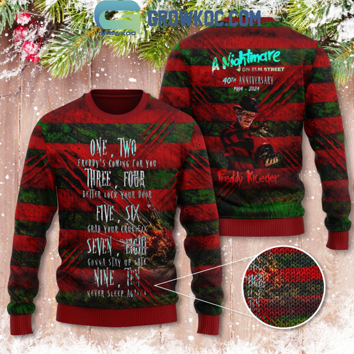 Freddy Krueger Come For You Nightmare On Elms Street Ugly Sweater 1 Auvku