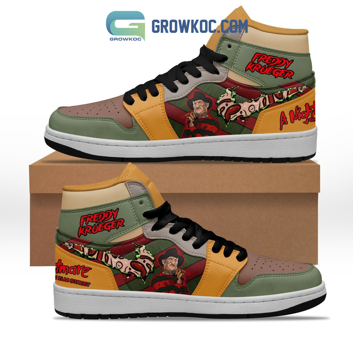 Freddy Krueger Nightmare On Elms Street Air Jordan 1 Shoe2B1 V32ED