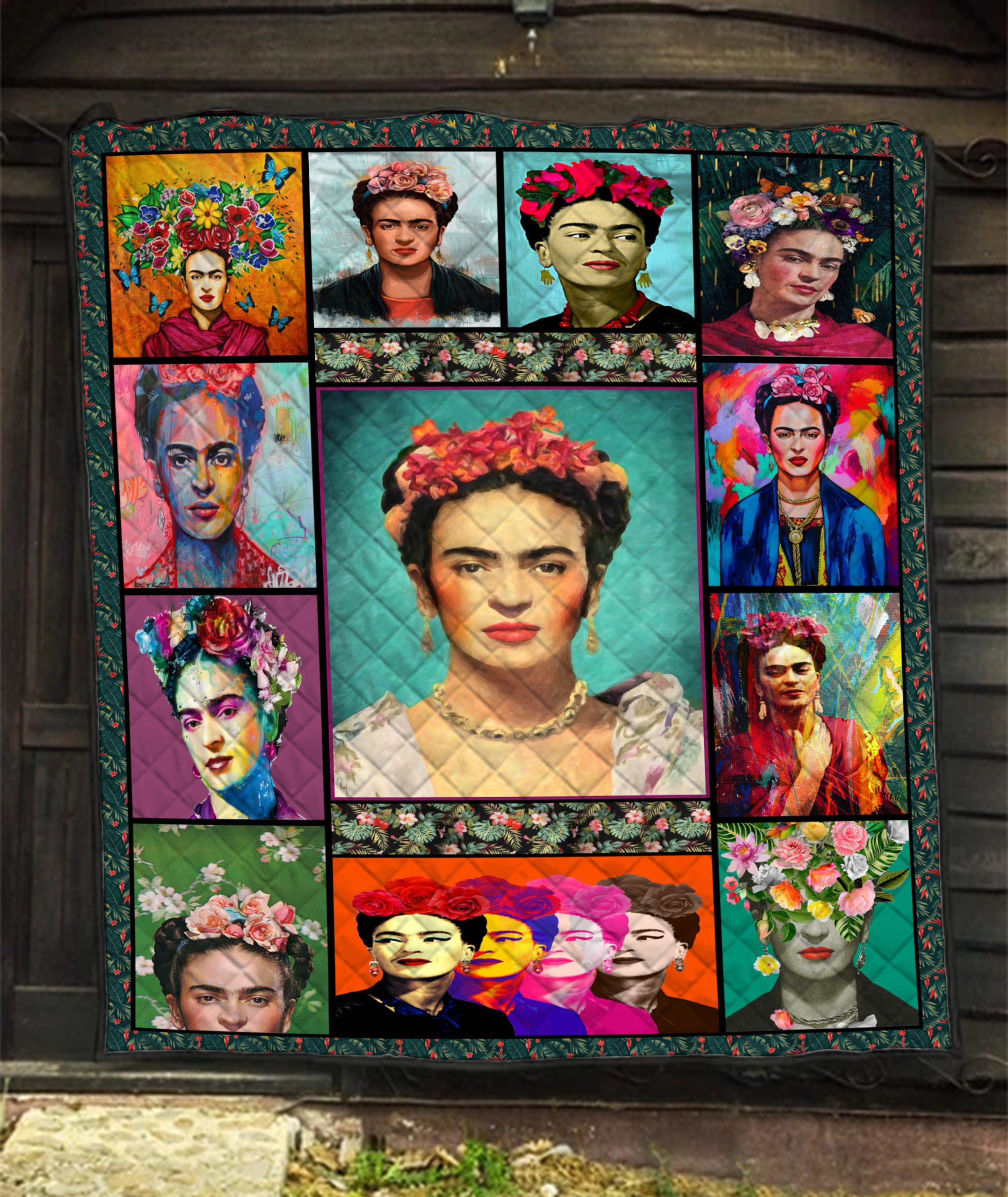 Frida Kahlo Blanket Quilt Exquisite Cotton Quilting Fabric Quilt for Art Enthusiasts 0 Frida Kahlo Blanket Quilt Exquisite Cotton Quilting Fabric Quilt for Art Enthusiasts 0