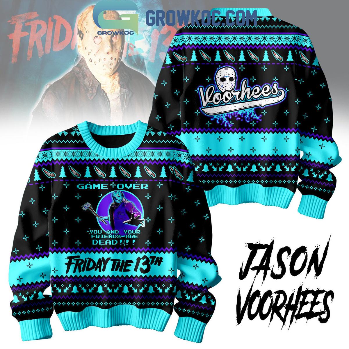 Friday The 13th Jason Voorhees Horror Movie 2024 Best Fan Christmas Ugly Sweater 1 t62wZ