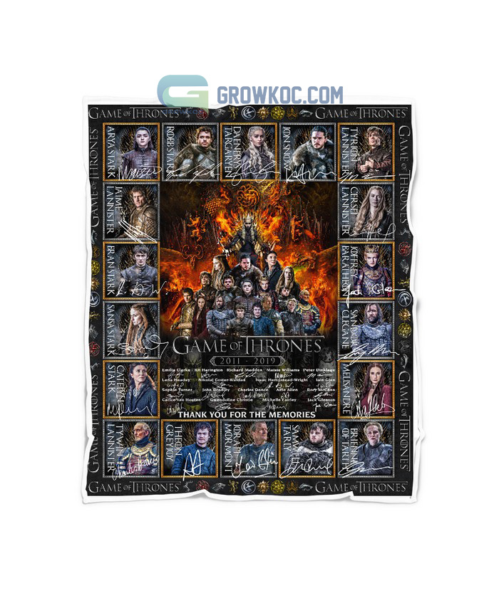 Game Of Thrones 2011 2019 Thank You For The Memories Fleece Blanket Quilt