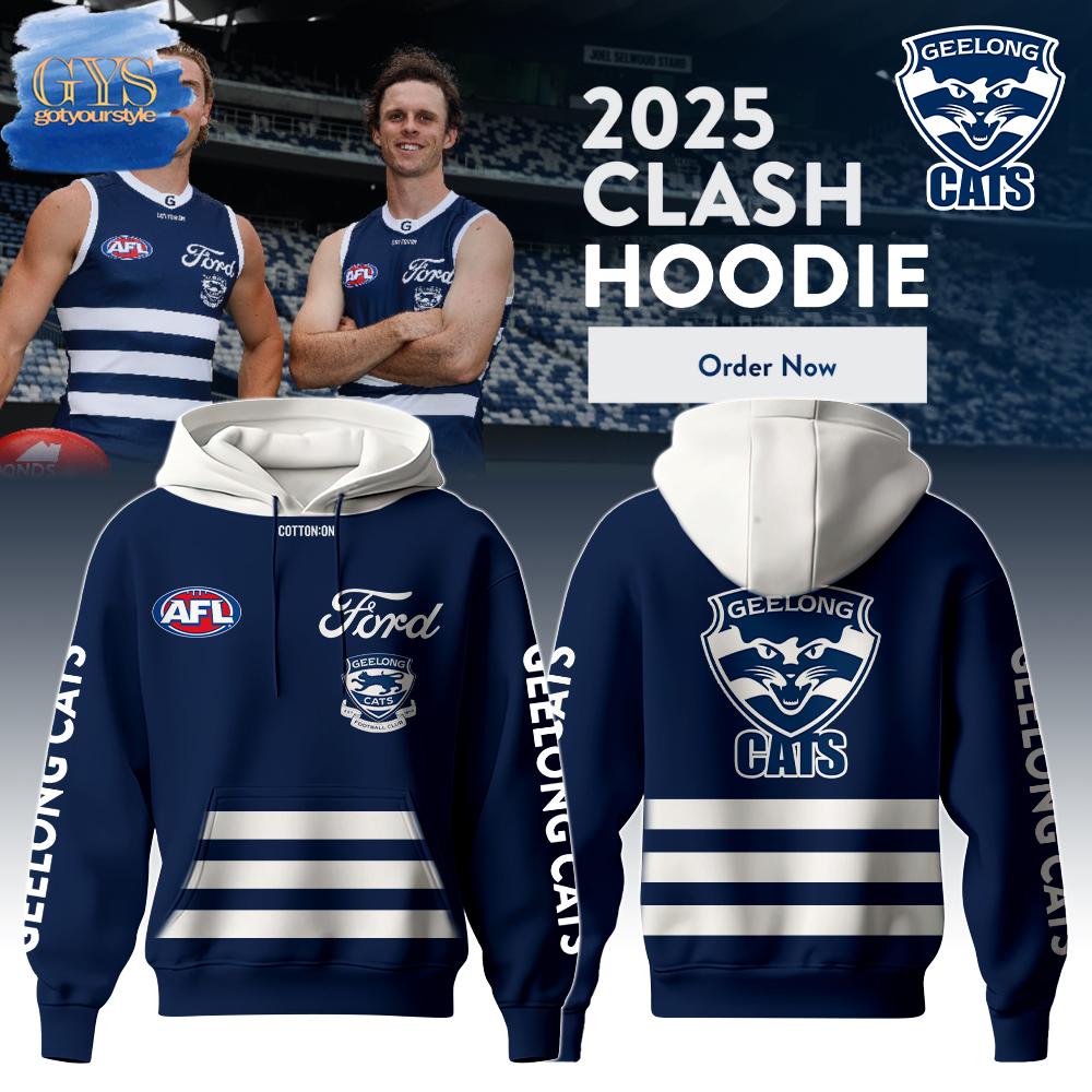 Geelong Cats AFL 2025 Clash Guernsey Hoodie 1