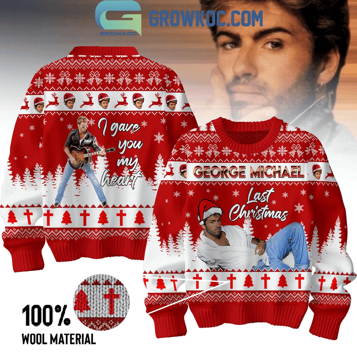 George Michael WHAM Last Christmas I Gave You My Heart 2024 Ugly Sweater 1 Dchle