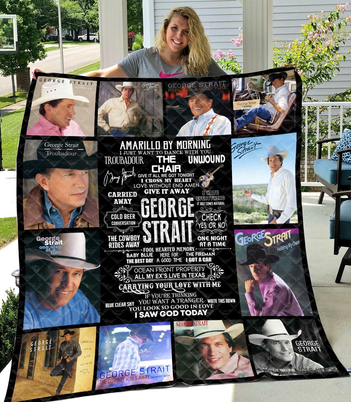 George Strait Quilt Bedding Set for Bedroom Decor and Family Gifts 0