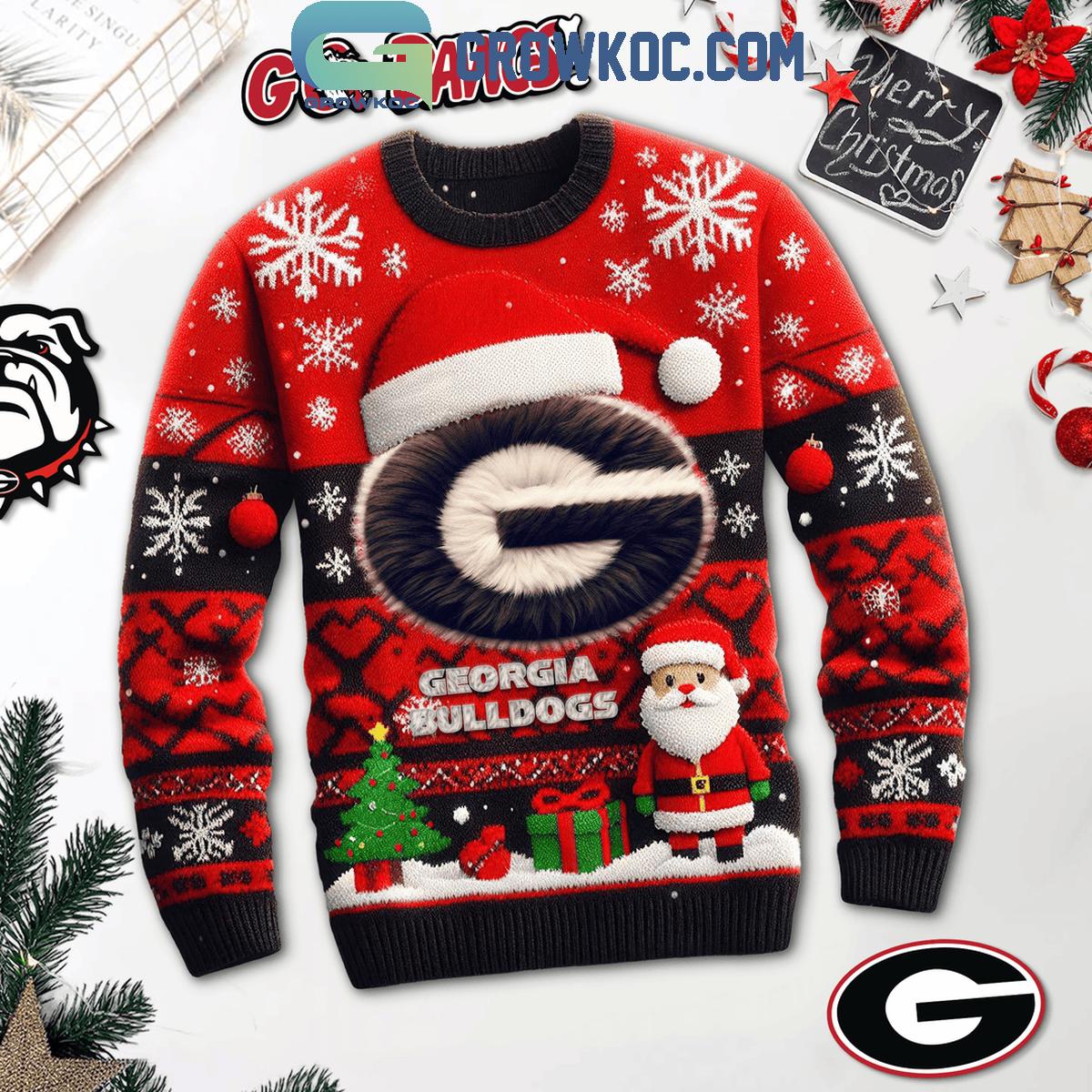 Georgia Bulldogs Christmas Time Celebration Ugly Sweater 1 eG267